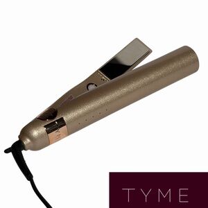 Tyme Pro 2 in 1 straightening and curling iron metallic gold